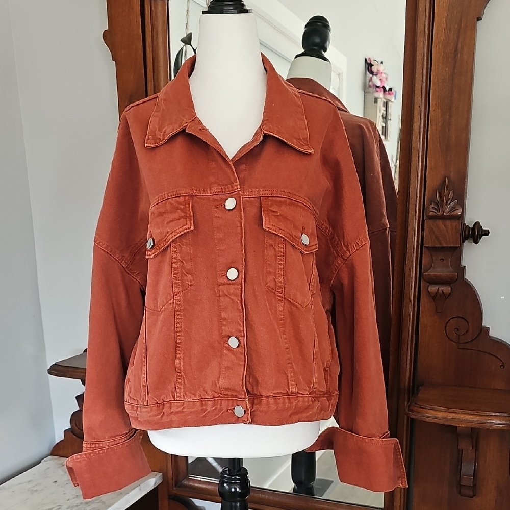 Zara Women's Terracotta Jean Jacket